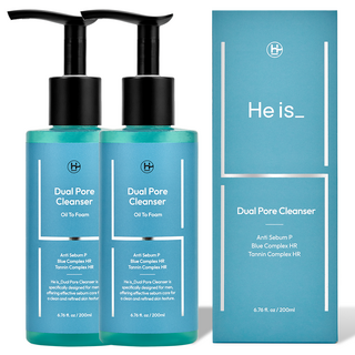 히이즈 듀얼포어 클렌저 남성 모공&블랙헤드 제거, 2개, 200ml