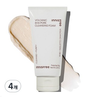 이니스프리 화산송이 모공 바하 클렌징 폼, 150g, 4개