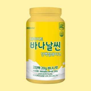 올바른습관 다이어트 단백질쉐이크 바나날씬 체중조절 식약처인증 HACCP 바나나맛 + 보틀증정, 780g, 1개