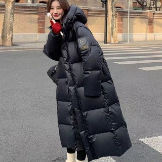 COSYEVNO 여성 롱 패딩 겨울 블랙 여성 경량패딩 빅사이즈 루즈점퍼