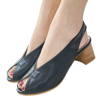 보니테 국내생산 5cm 3color 토오픈 여성 슬링백 구두 여름샌들 미들힐 0005 상품 이미지