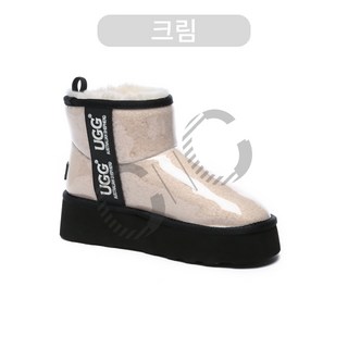 AS UGG 호주정품 클리어 플랫폼 어그부츠 통굽5cm 코티드 클래식 미니부츠 2컬러 as3042