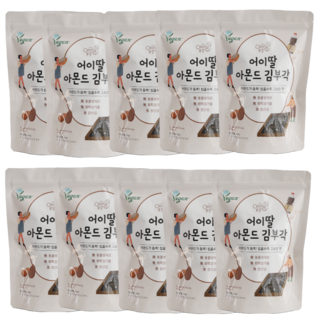 순한김부각 50g 10개 남원 찹쌀 비건 글루텐프리 저당 아이간식 할머니간식, 아몬드