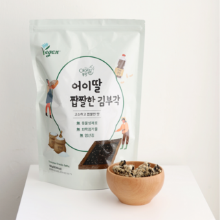 어이딸 짭짤한김부각 남원 찹쌀 비건간식 마른반찬 무오신채 non-gmo채종유 무염산김, 160g, 1개