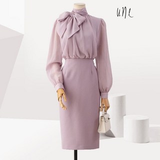 윈 UNE스카프넥클래식원피스