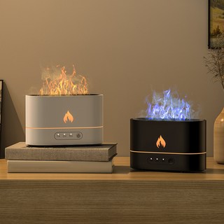 TANC 미니 불멍가습기 불꽃색상 전환가능 자소음 2단계 조명도 자동단전 250ml 인테리어, 블랙