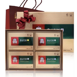 올따옴) 정관장 6년근 홍삼진본 40ml 20포 리본포장+쇼핑백 선물세트, 800ml, 1세트
