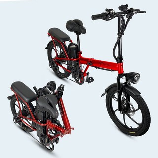 에코라이즈 타이탄700 전기자전거 500W 48V 13Ah 21Ah 분리형 배터리 접이식, 스틸, 레드