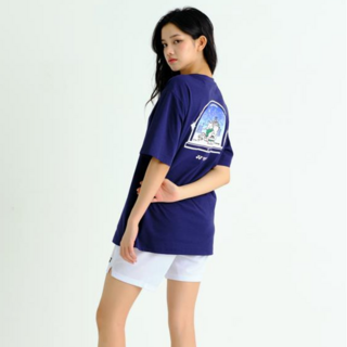 요넥스 남자 여자 공용 오버빗 반팔티 253TS036U