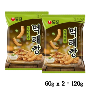 농심 먹태깡 청양마요맛 대용량 (60gx2개), 120g, 2개