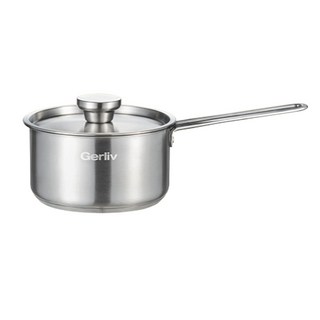 겔리브 인덕션 304 스테인리스 스텐 냄비 3종 세트, 실버, 1개, 편수 냄비+뚜껑, S(16cm)