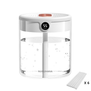 NUNUHANA 2L 대용량 흰색 가습기 – 씻기 편한 디자인 가열식미니가습기 NUNUHANA 2L 대용량 흰색 가습기 – 씻기 편한 디자인 가열식미니가습기