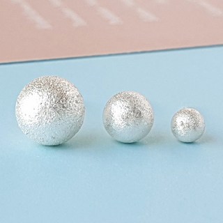 [3size] 925실버 무광 매트 실버 볼 귀걸이