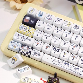 Soulcat 고함량 PBT 염료승화 영문 커스텀키보드 교체용 캐릭터 키캡