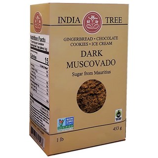 India Tree 다크 Muscovado 설탕 0.5kg(1파운드) 박스 풍부한 당밀 맛의 정제되지 않은 브라운 베이킹 슈가 진저브레드 커피 및 초콜릿 케이크에 적합, 16 Ounce (Pack of 1)