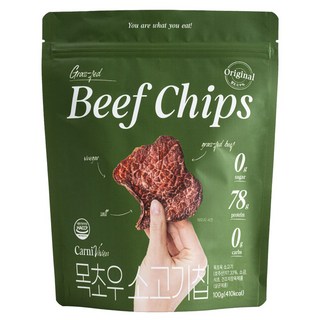 카니비비안 목초우 비프칩 오리지널, 100g, 1개