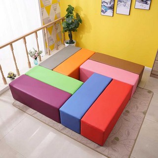 키즈카페 사무실 소파 벤치하늘색 수유실 벤치 쇼파 놀이방 녹색, 2. 장미 빨강 40x40x40cm