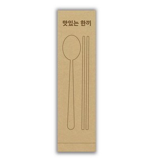 [페이퍼메이트] 식당 업소용 일회용 통합 한끼 수저포장지, 3100개, 크라프트(갈색)
