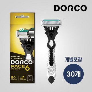 도루코 페이스 6 휴대용면도기 날면도기, 30개, 1개입