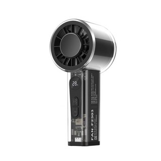KLIFE 휴대용 에어컨 선풍기 100단 급속 냉각 대용량 5000mAh 초장 지속 전지 무선 핸디 손선풍기, 블랙
