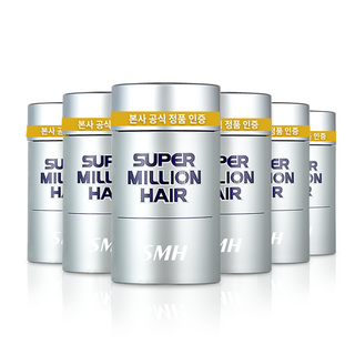 [공식정품] 슈퍼밀리언헤어 흑채 25g 6개, 다크 브라운