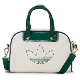 아디다스 여성 미니 볼링 숄더백 JC5690, 화이트 + 그린, 1개