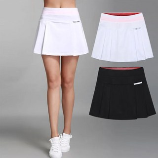 차쿠 기본 심플 스판 플리츠 플레어 주름 스커트 치마