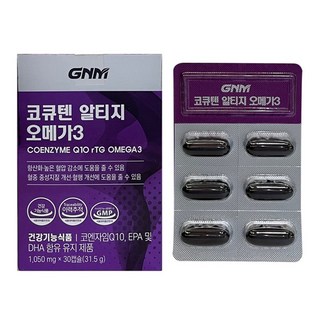GNM자연의품격 코큐텐 오메가3 1050mg 30캡슐, 없음, 30정