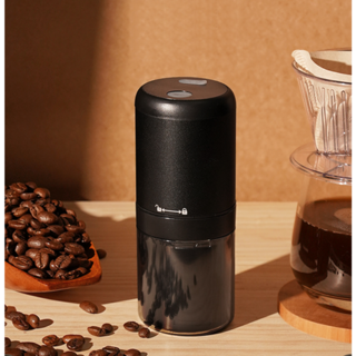 캠프쿠 무선 전동커피그라인더 원두분쇄기 커피그라인더자동 휴대용 420g 40단계, 블랙