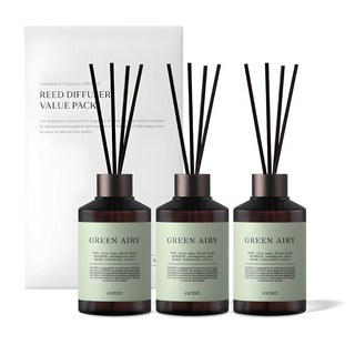 에이센트 네이처 실속형 디퓨저, 그린에어리, 200ml, 3개