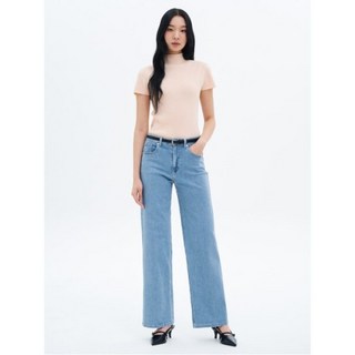 [에잇세컨즈] 클린워싱 스트레이트 데님팬츠 - 스카이 블루 (115121AP1Q)