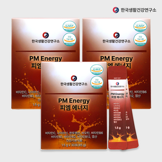 한국 PM쥬스 피엠 에너지 디톡스 피로회복 활력충전 멀티비타민 건강기능식품, 3박스, 45g