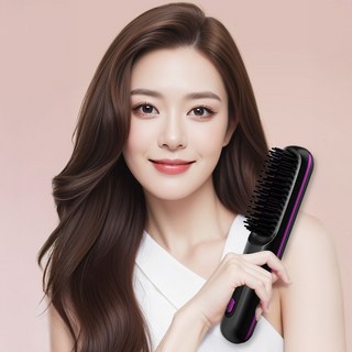 채움 무선 빗고데기 헤어브러쉬 헤어 C컬 뿌리볼륨 매직기, CW-2501
