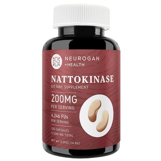 Neurogan 나토키나제 캡슐 | 심혈관 지원 보충제 | 나토키나제 효소 혈류 지원 | 총 12 000mg 120개입 | 비건 GMO 프리 글루텐 프리, 1개