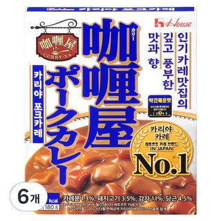 카리야 포크카레 약간 매운맛, 180g, 6개