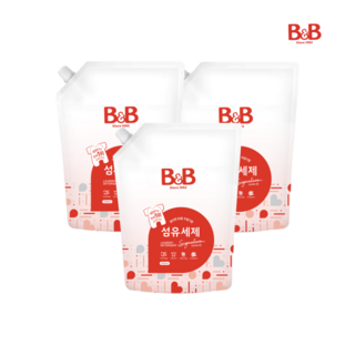 [리뉴얼] 비앤비 유아 세탁 섬유세제 시그니처 1500ml 리필형X3개입, 1.5L, 3개