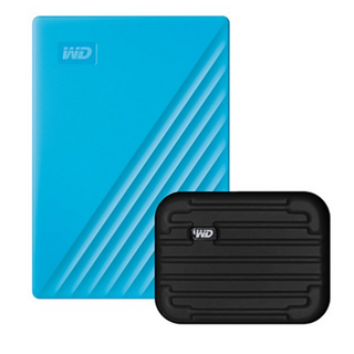 WD My Passport 휴대용 외장하드 + 파우치, 2TB, BLUE