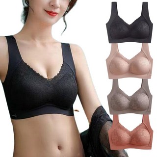 MOTRIA 여성 컴포트 빅사이즈 레이스 노와이어 브라 4종세트 SZ-A-05 상품 이미지