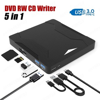 외장 odd 블루레이 플레이 dvd 레코더 USB 3.0 C 타입 DVD-RW CD-RW 버너 TF SD 광학 드라이브 CD DVD ROM 라이터 PC 노트북용 리더