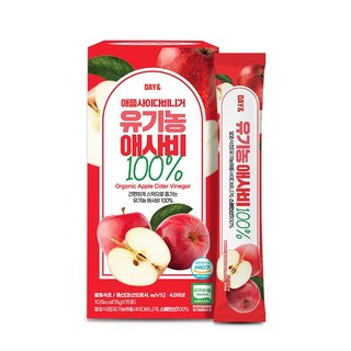 애플사이다비니거 유기농 애사비 100% 스틱 식약처 해썹인증, 15개, 15g