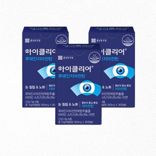 루테인 영양제 아이클리어 빌베리 지아잔틴 식물성 캡슐 3개월, 30정, 3개