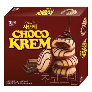 해태제과 사브레 초코크렘, 204g, 1개 대표 이미지 - 초코과자 추천