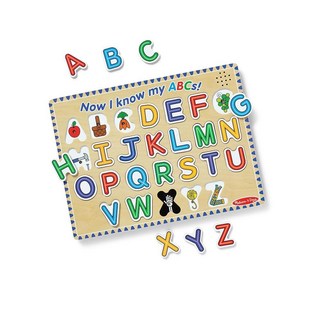 해외 Melissa & Doug 나무 알파벳 사운드 퍼즐 - 음향 효과가 있는 26개 FSC 인증 미국매장정품+ 1716058, 해외 Melissa & Doug 나무 알파벳 사운드 퍼