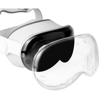 SOULWIT TPU 보호 커버 케이스-호환 비전 프로 Apple Vision Pro용 VR 헤드셋 스크린 보호 필름 추적 스캔에 영향을 미치지 않음 내구성 및 슬림핏 액세서리, 1개, Clear