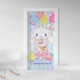 시나몬 만화 문짝 스티커 벽장식 접착 침실 벽화 거실, B.77x200cm(cut 2 p.., 1개, 6.초콜렛