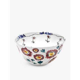 마르니 볼 세트 Serax x Marni Midnight Flowers flower-motif bone-china serving bowl 18cm set of two, 1개