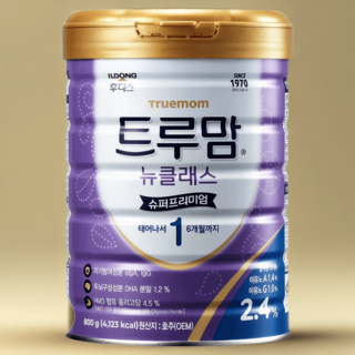 트루맘 뉴클래스 슈퍼프리미엄 분유 1단계, 800g, 2개