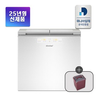 [위니아 딤채] 25년형 2도어 뚜껑형 김치냉장고 153L EDL16KBWAWT1 엘리스 화이트 전국무료설치
