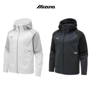 [빠른배송] 미즈노 HYBRID WINDBREAKER 차콜 신축성 기모 소재 가벼운 통기성 남성용 바람막이 미즈노바람막이