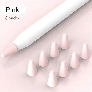 호환 컬러 미끄럼 방지 소음 마찰 팁 커버 케이스 슬리브 랩 펜촉 보호대 애플 펜슬 1 2 아이패드 프로 미니 에어용, [04] pink